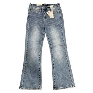 Judy Blue Lt Blue Denim Mid Rise Cropped Bootcut Jeans JB88249 MD‎
